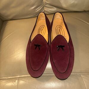 Journey West Men’s Elegant Burgundy Loafers